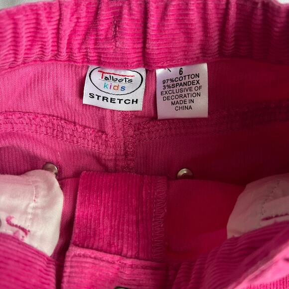 Talbots Kids Pink Corduroy Skirt Embroidered Winter Scene Size 6 Stretch - Picture 6 of 7